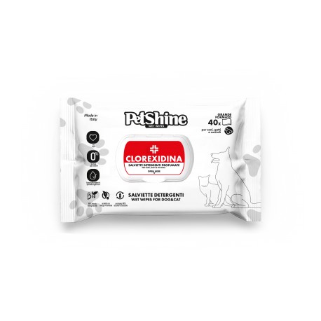 Lingettes PETSHINE Chlorexidine sachet 40 pièces