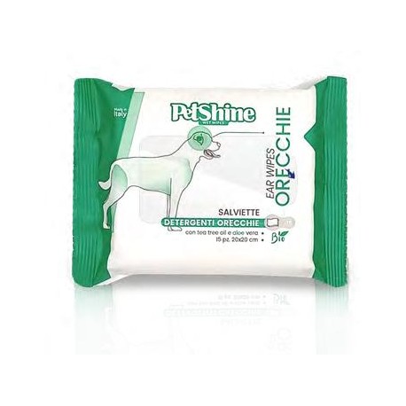 Lingettes PETSHINE OREILLES sachet 15 pièces