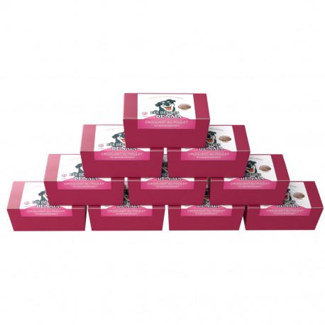 Délices de Naïa "CROQUANT AU POULET" Lot 10 mini ballotins 40 gr B.MEDOR