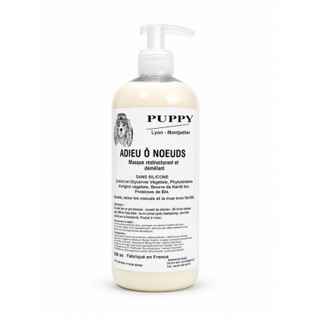 ADIEU O NOEUDS Masque restructurant PUPPY 1 000 ml pompe