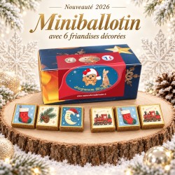 Mini ballotin de 6 friandises décorées Biscuiterie Médor